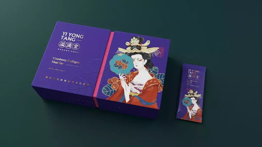 加上插画风、中国风的包装设计，这样的保健品我也乐意吃啊